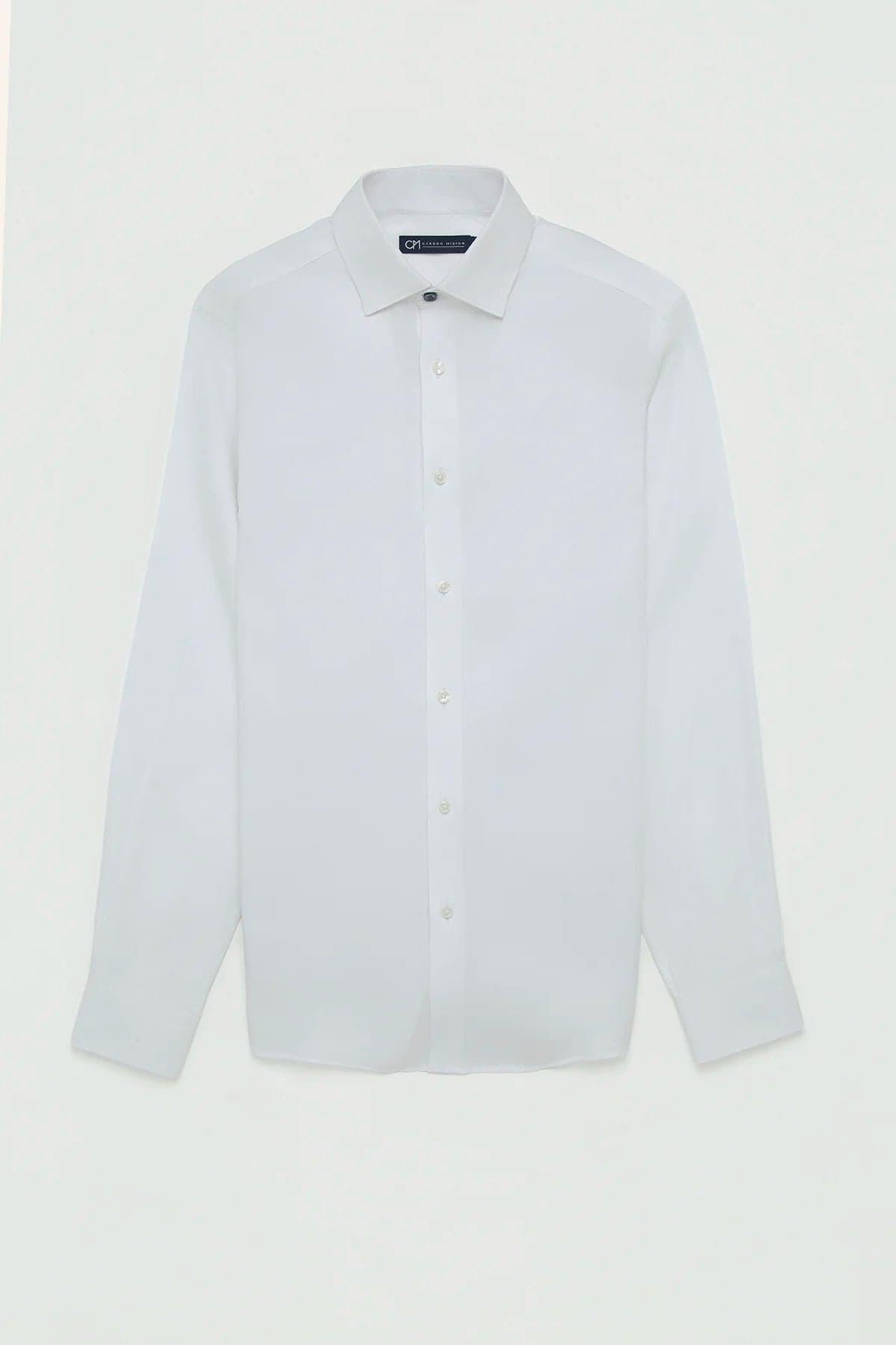 Camisa Sarga Algodón Blanco - imagen 1