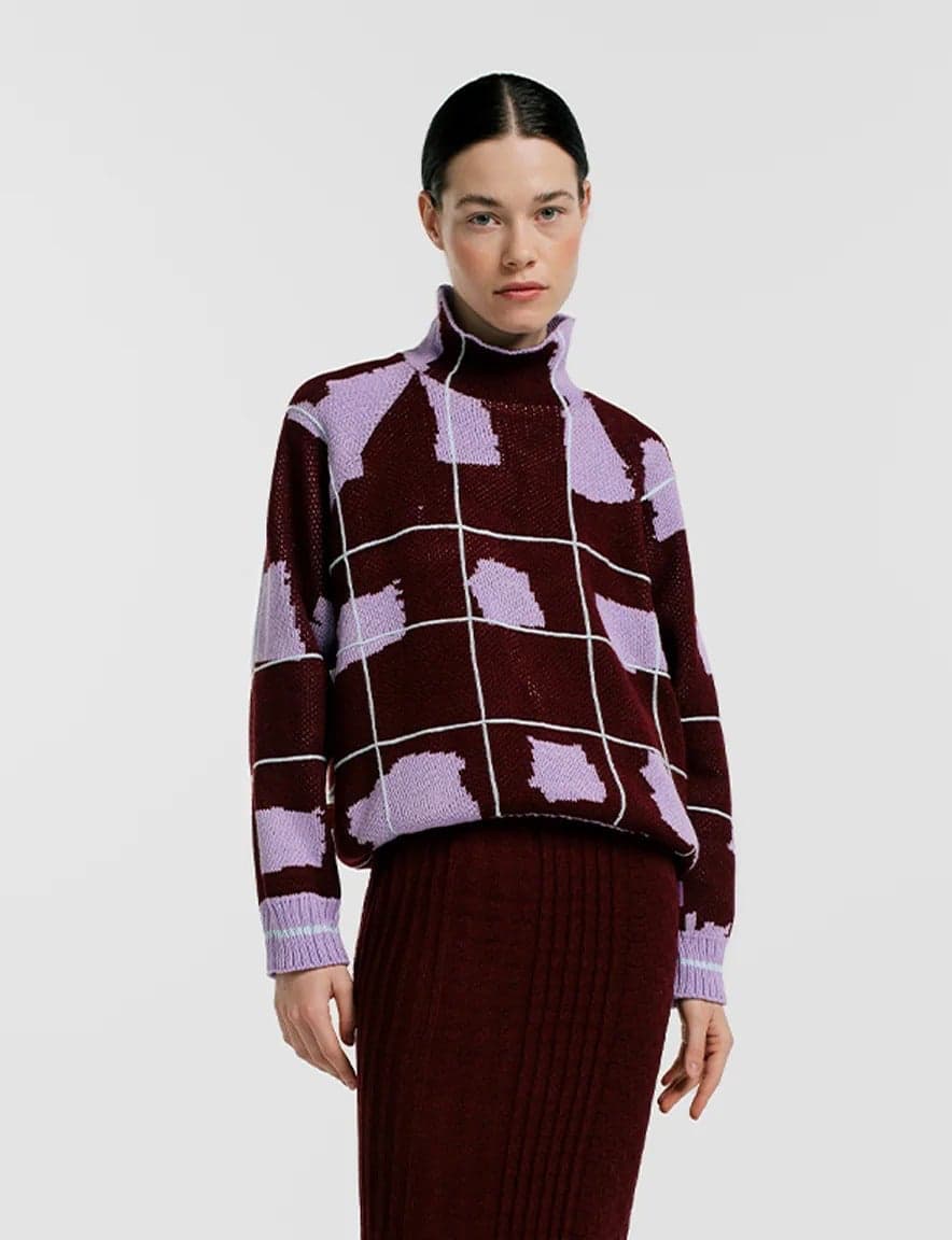 Saco tartan Lila - imagen 3