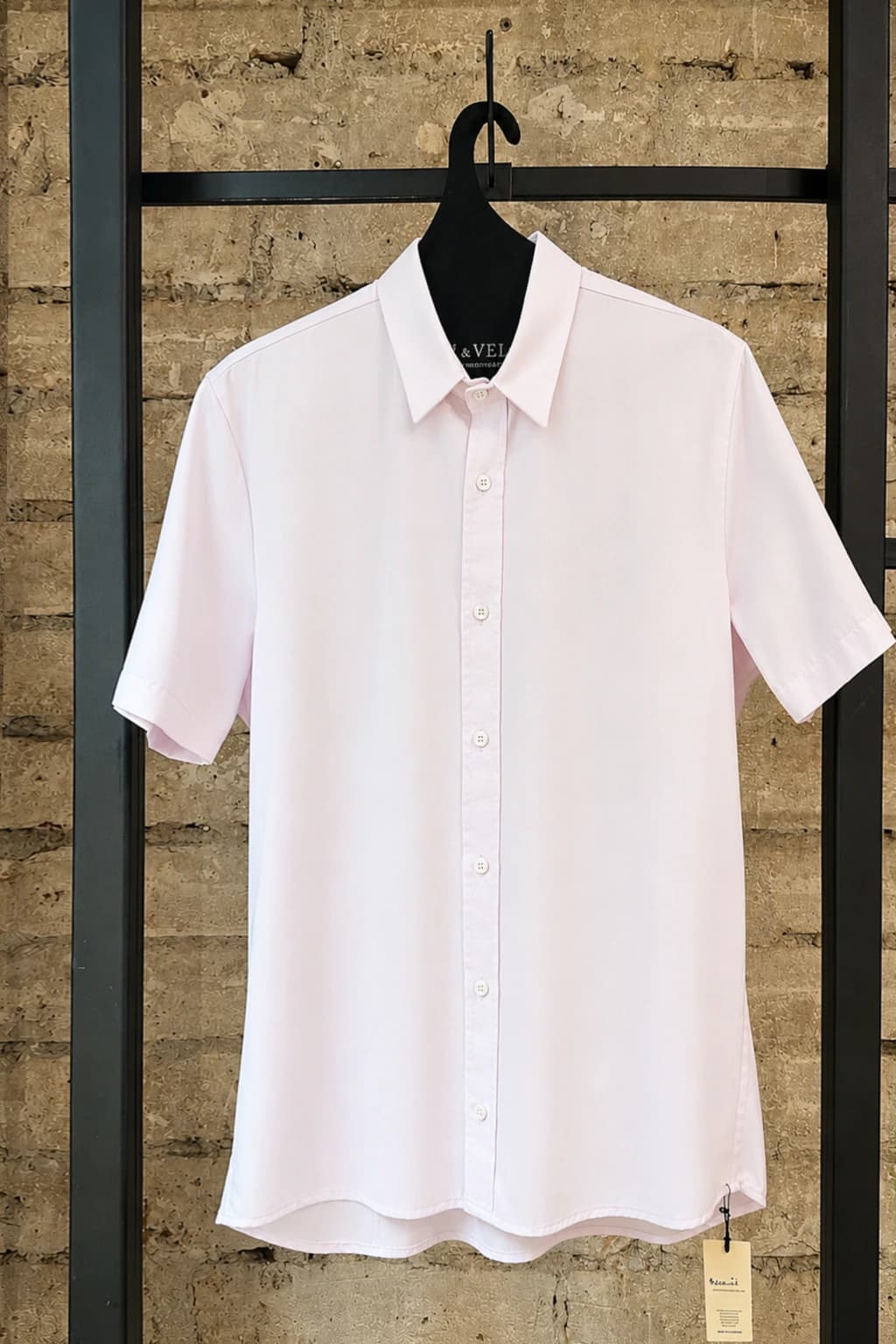Camisa Para Hombre Manga Corta Lila Claro