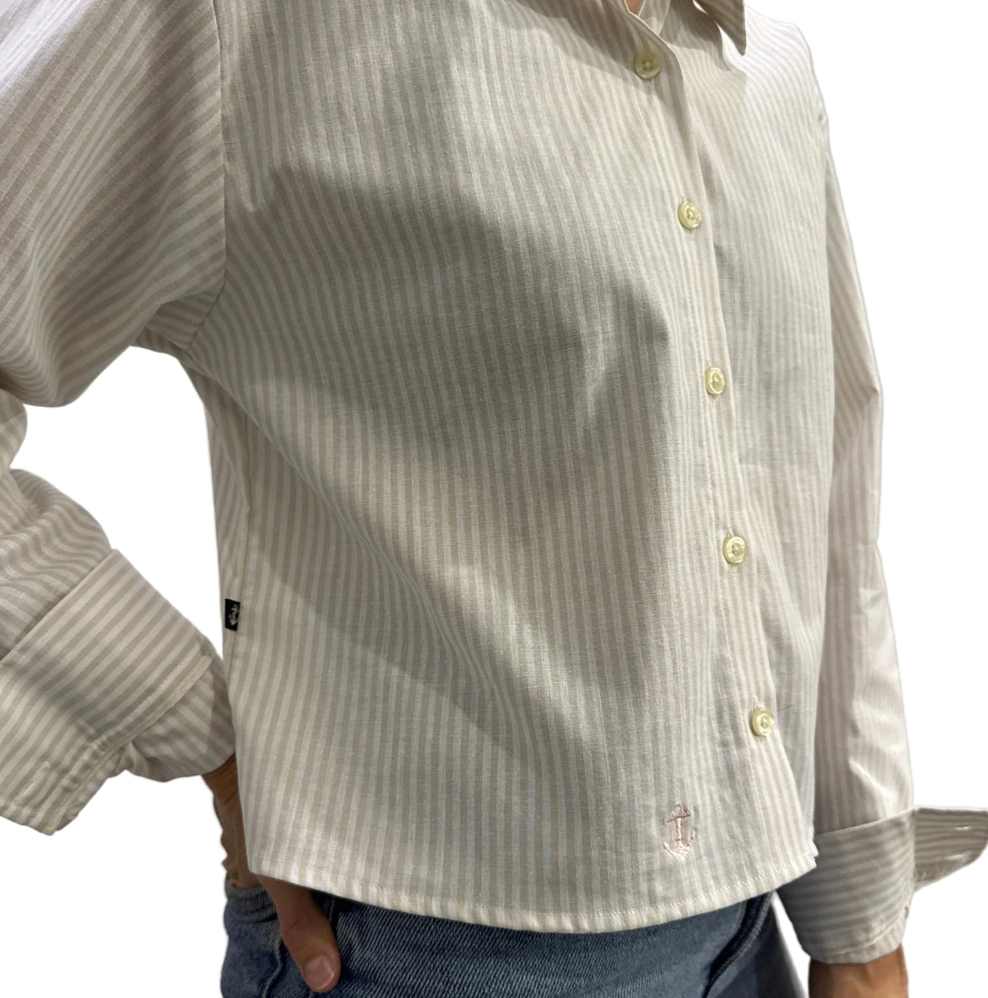 Blusa Rayas Beige - imagen 3