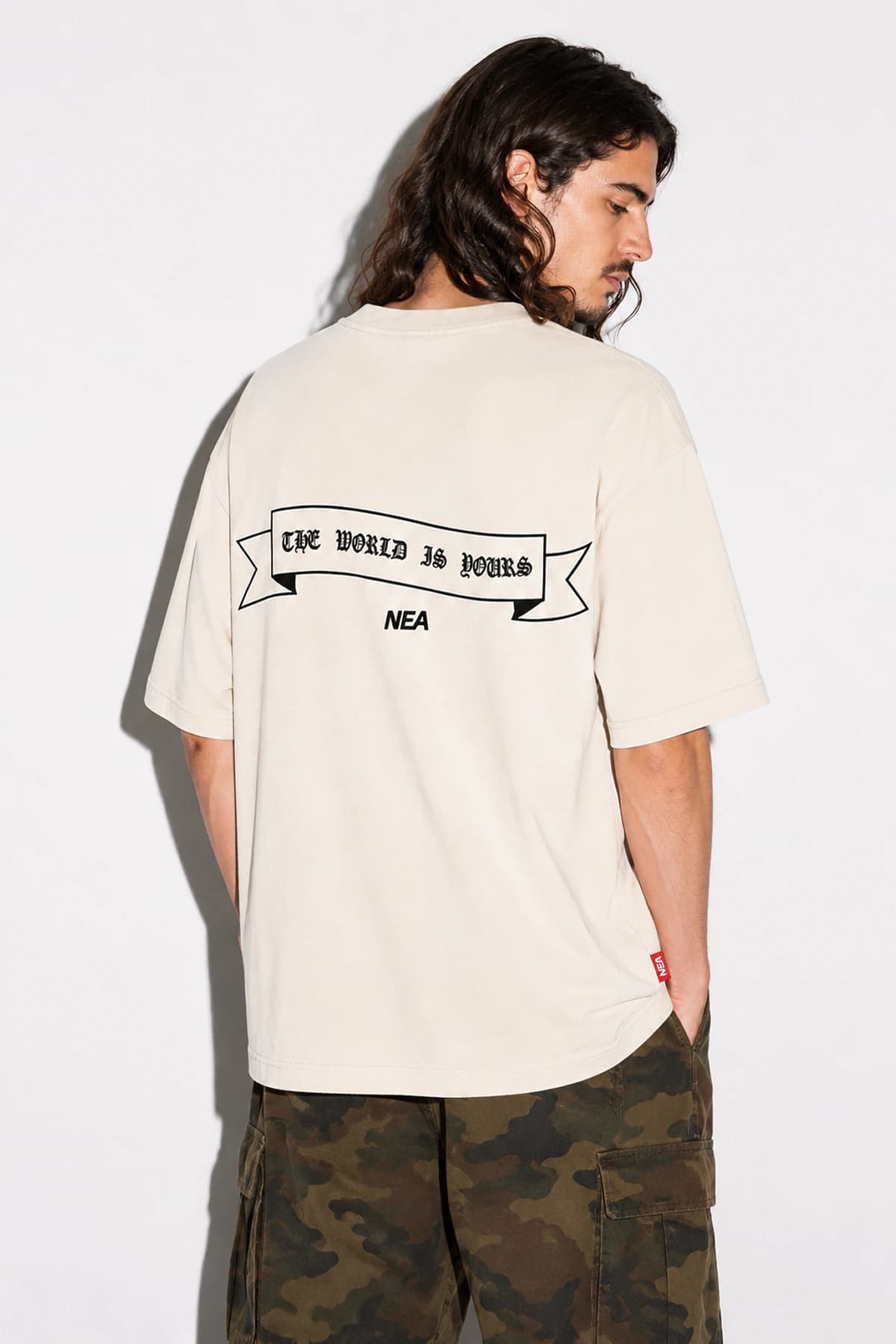 CAMISETA OVERSIZE UNTAMED MARFIL NEA - imagen 2
