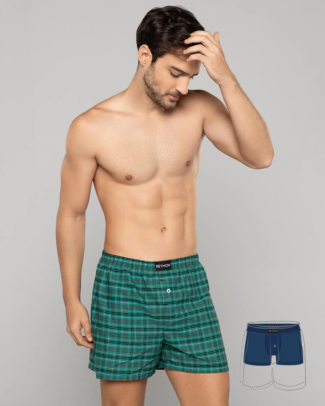 Boxer suelto con boxer interno en poliester Ref. 3052 - imagen 26