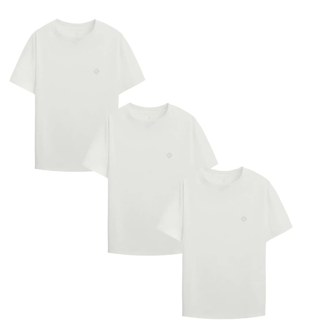 3-PACK Camiseta básica blanca ($83.993/Unidad)