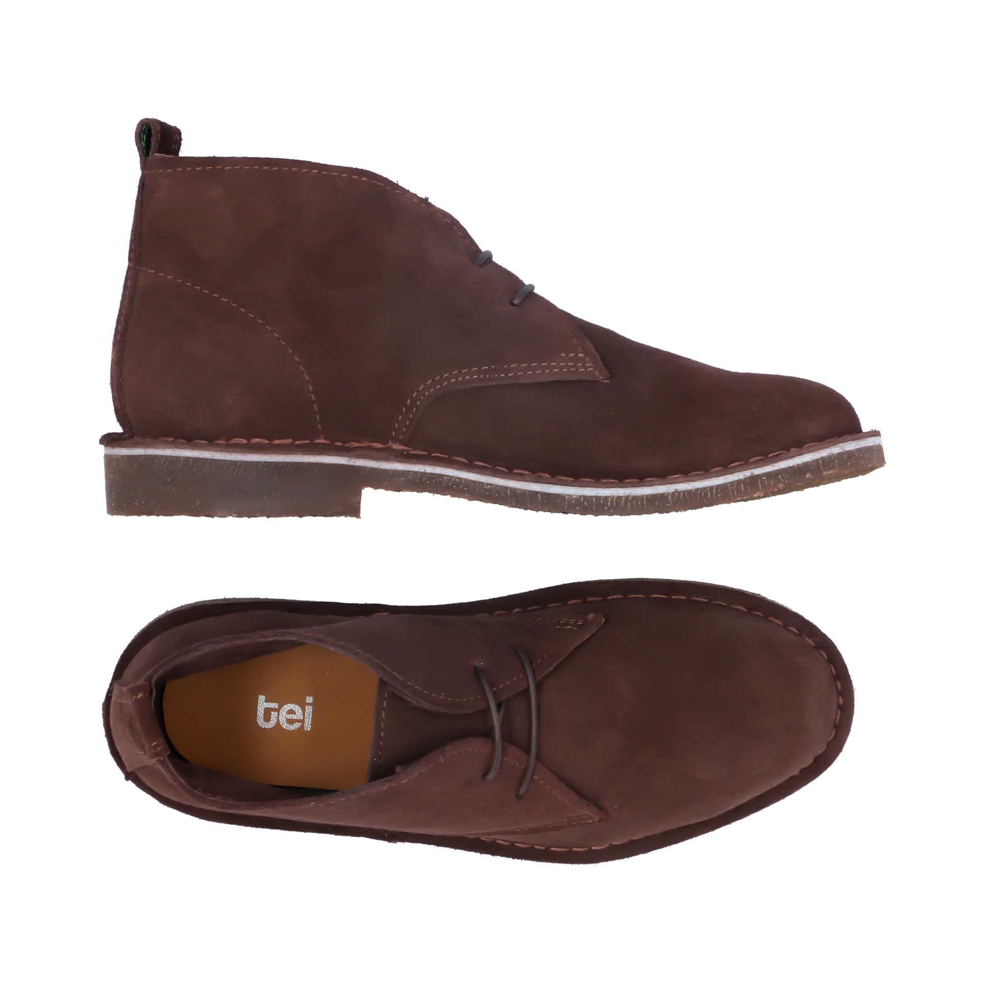 Botas Desert Hombre Cuero Carnaza Café - imagen 3