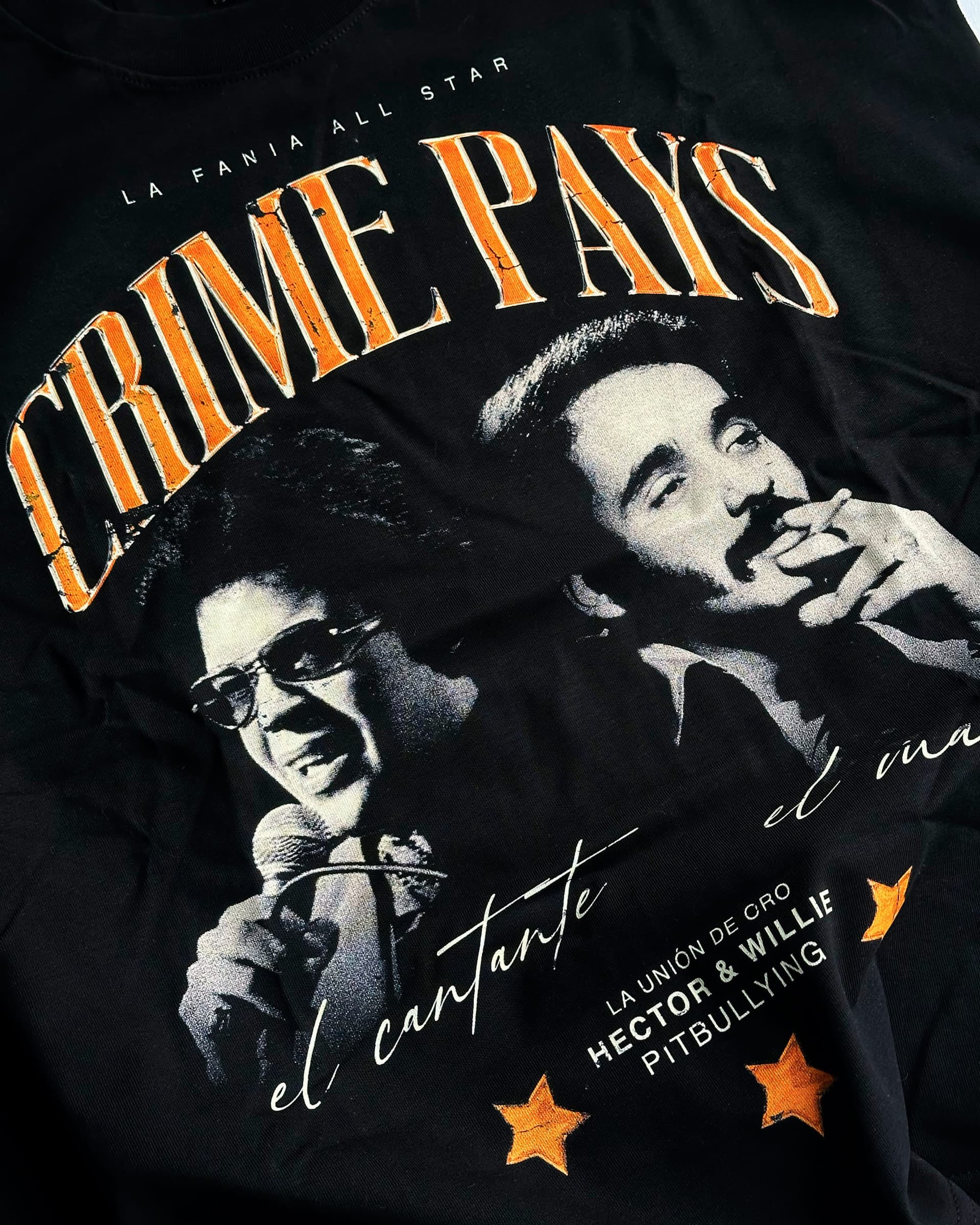 Camiseta Oversize Crime Pays Negra - imagen 4