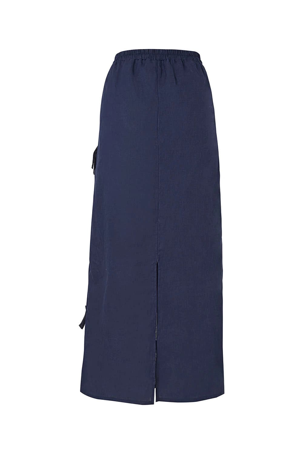 Falda Arabela Bordada Azul Navy - imagen 3