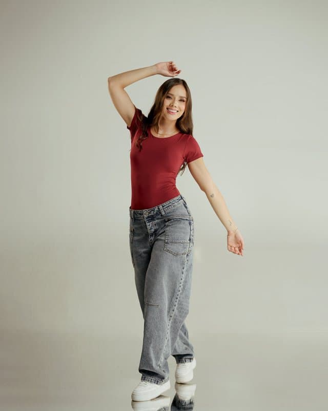 BodySuit Tee Flow Deep Red - imagen 4