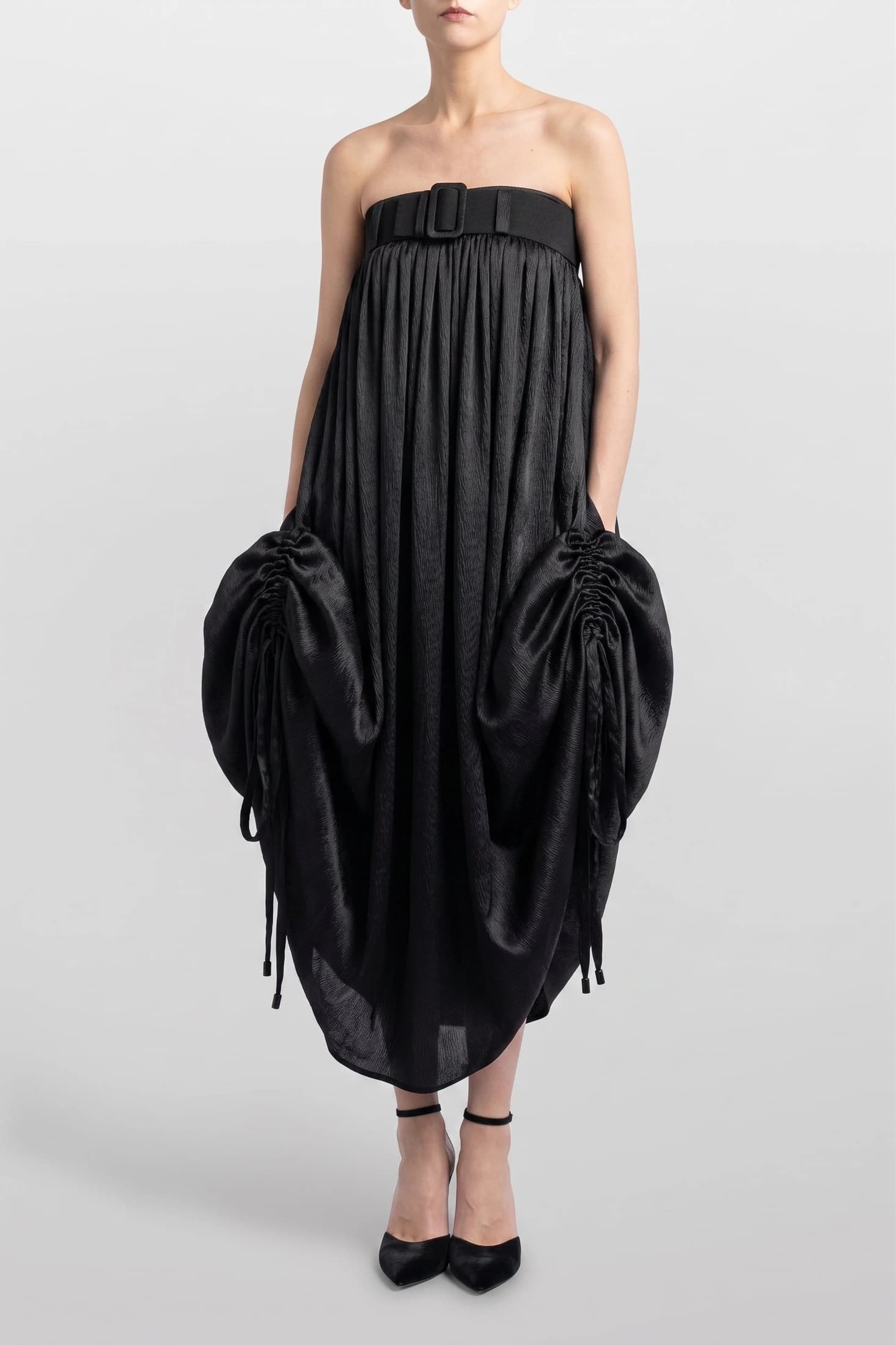 VESTIDO BALLOON EN TEXTURA - imagen 2