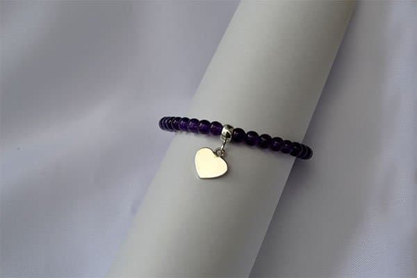 Pulsera Amatista dije corazón - imagen 2