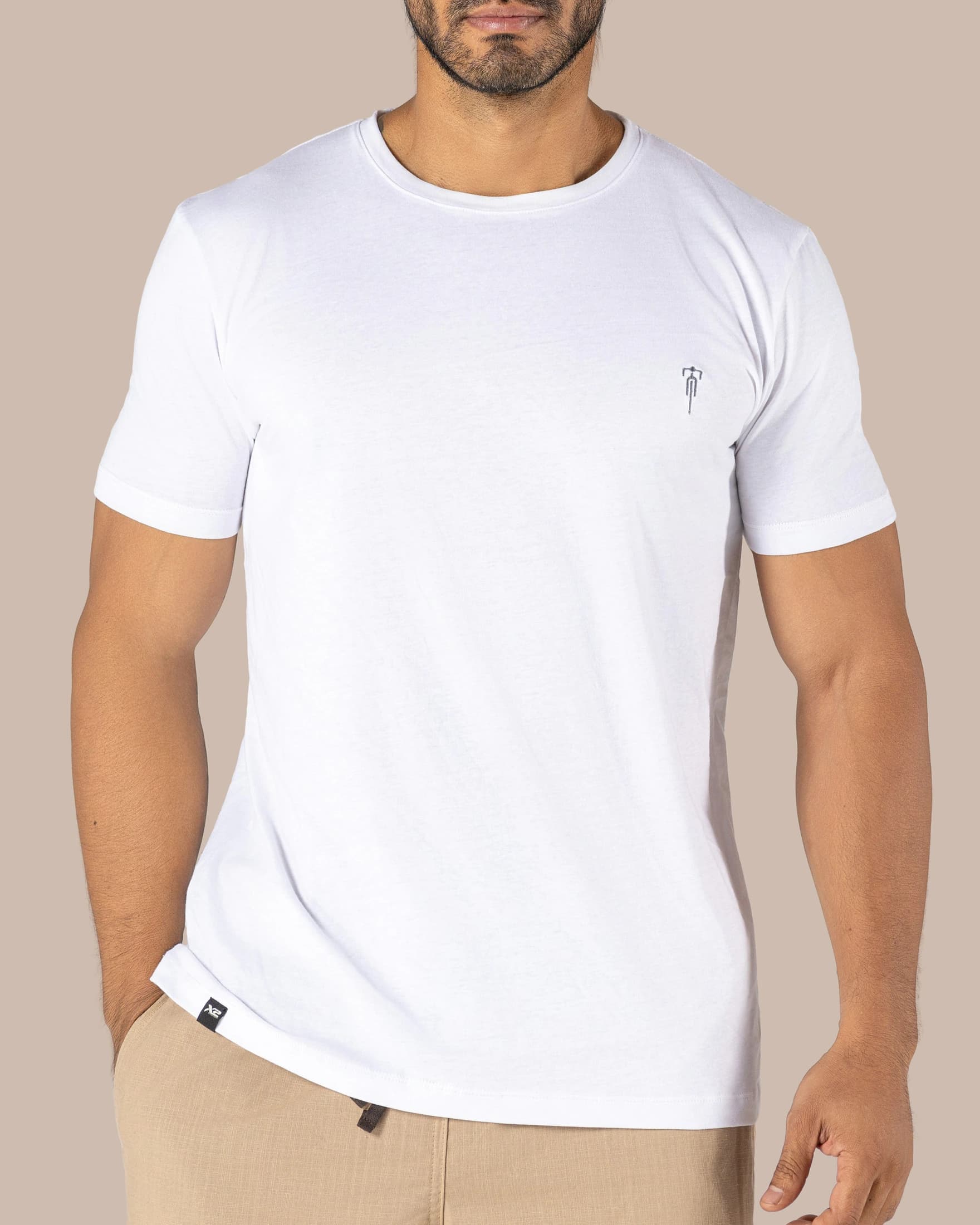Camiseta Cuello Redondo Algodón Amore Blanco X2 - imagen 2