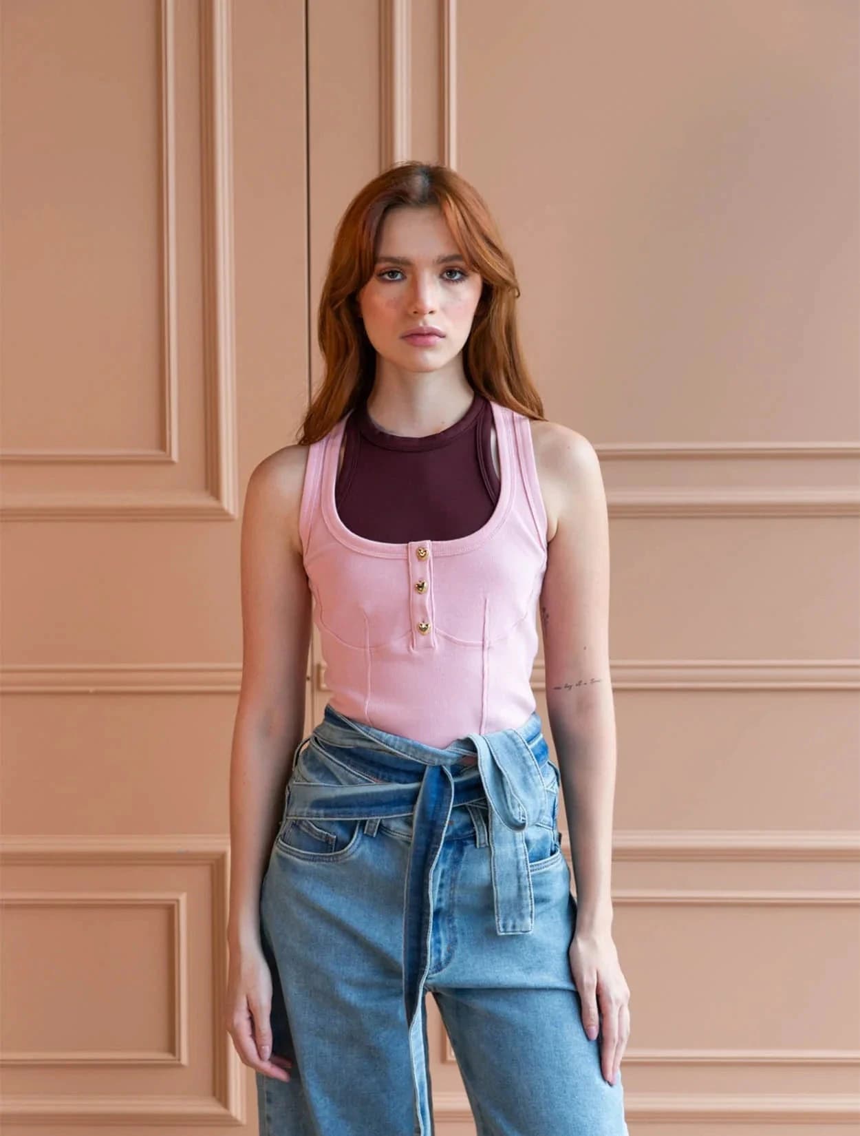 TOP DOBLE ROSE - imagen 1