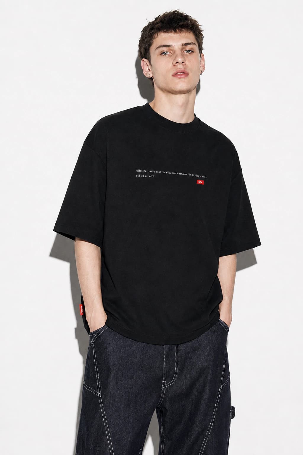 CAMISETA REGULAR BABYLON NEGRO NEA - imagen 2