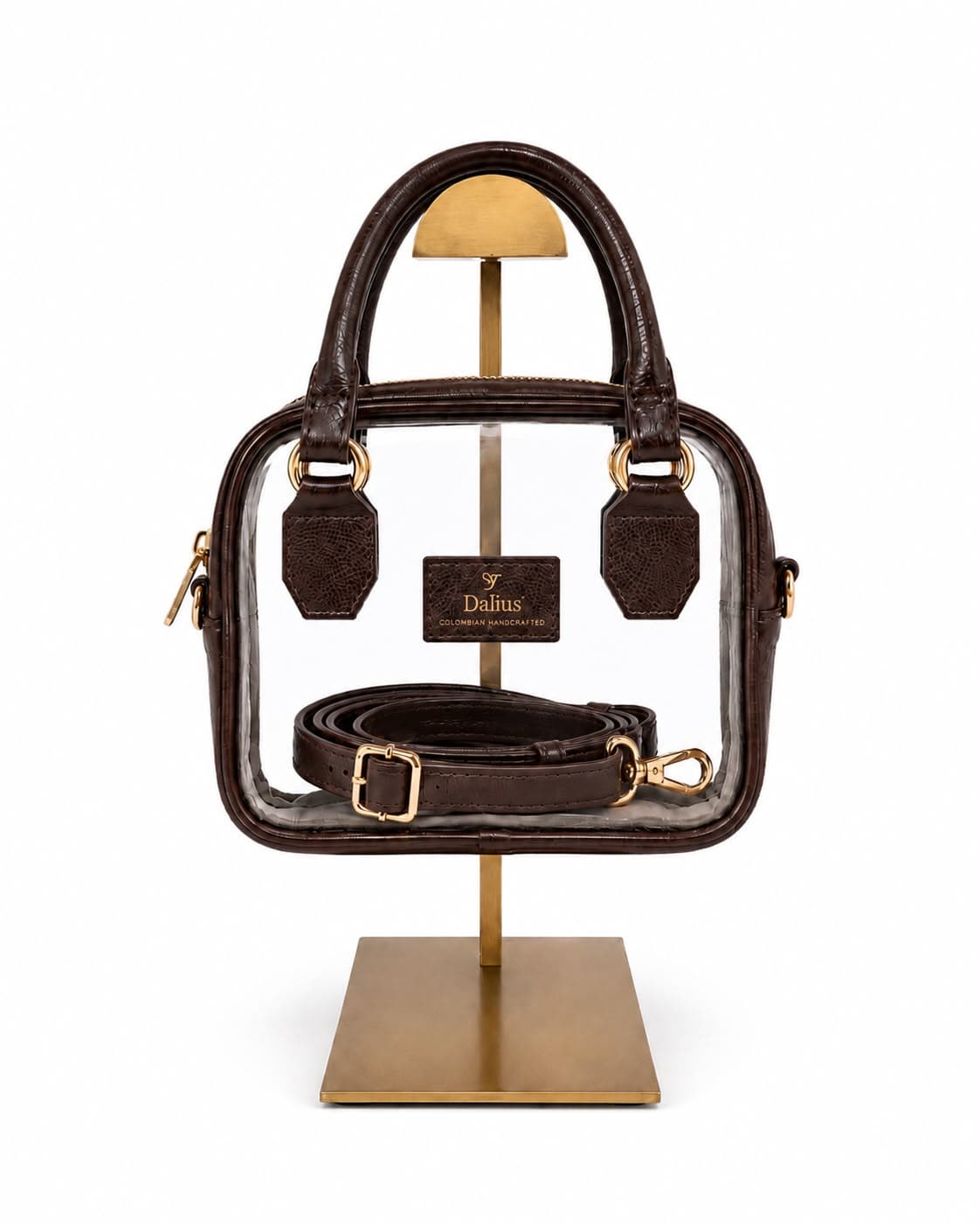 Mini Bolso Transparente Café - imagen 1