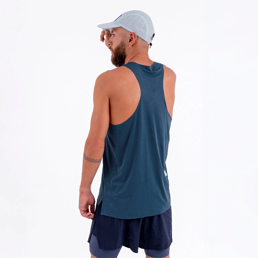 CAMISETA RUNNING MANGA SISA LEVIT AZUL OSCURO PARA HOMBRE - imagen 2