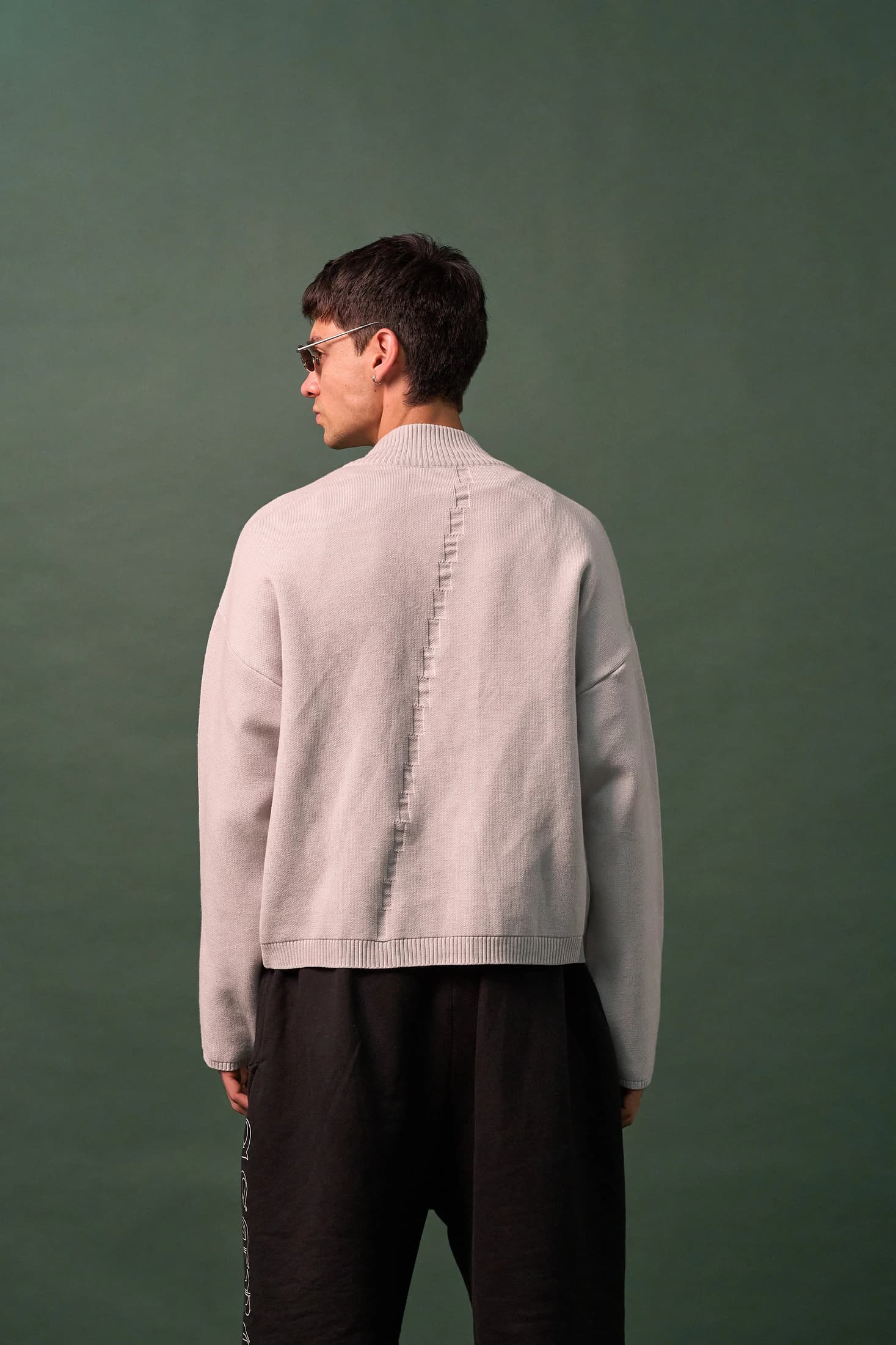 Knit Double Zipper - Gris - imagen 8