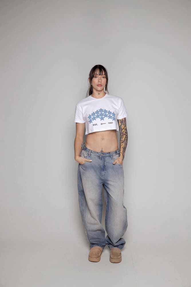 Crop-Top Courage Estrellas/Azul-Blanco - imagen 2