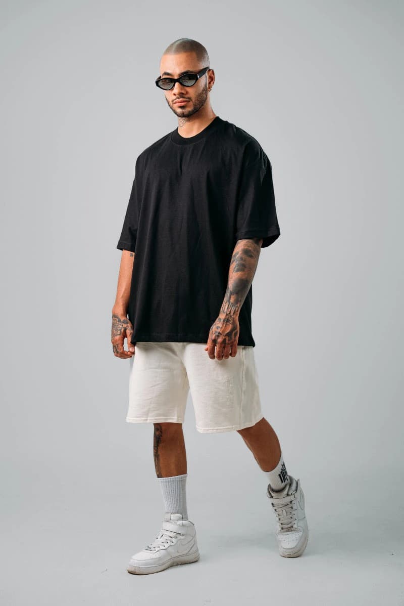 Pack x2 Camisetas Básicas Oversizes Black & White - imagen 4