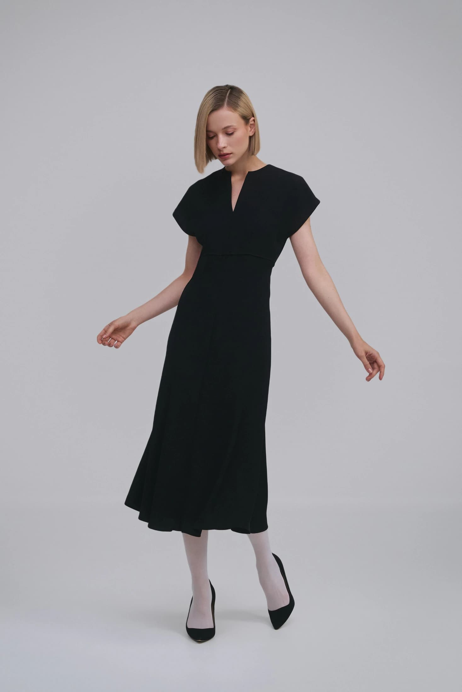 Bias-Cut Kimono-Sleeve Midi Dress - imagen 4