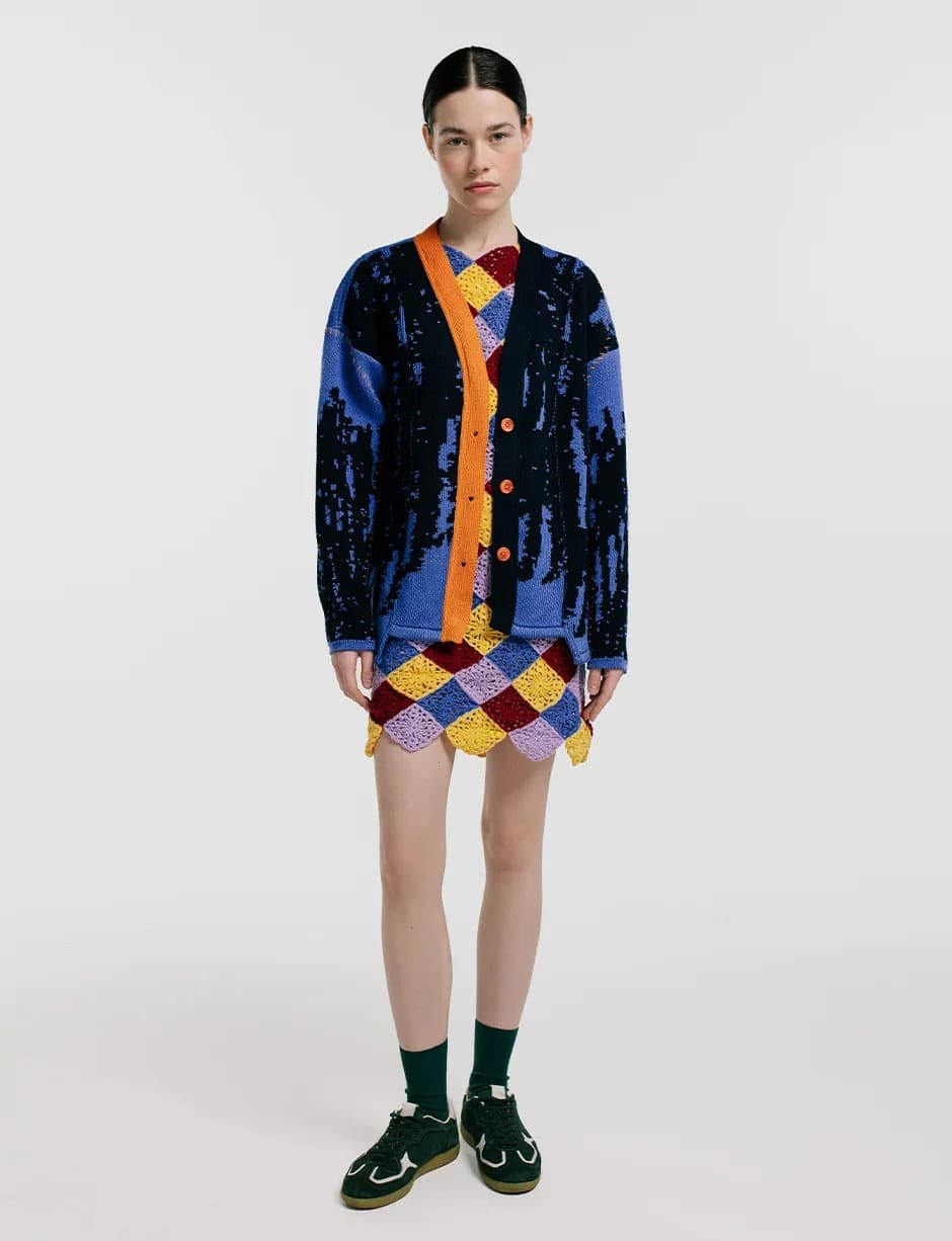 Cardigan fragmentado rayón mujer - imagen 1
