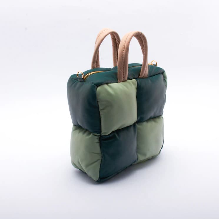 CANDELARIA bag MINT + forest GREEN. - imagen 2