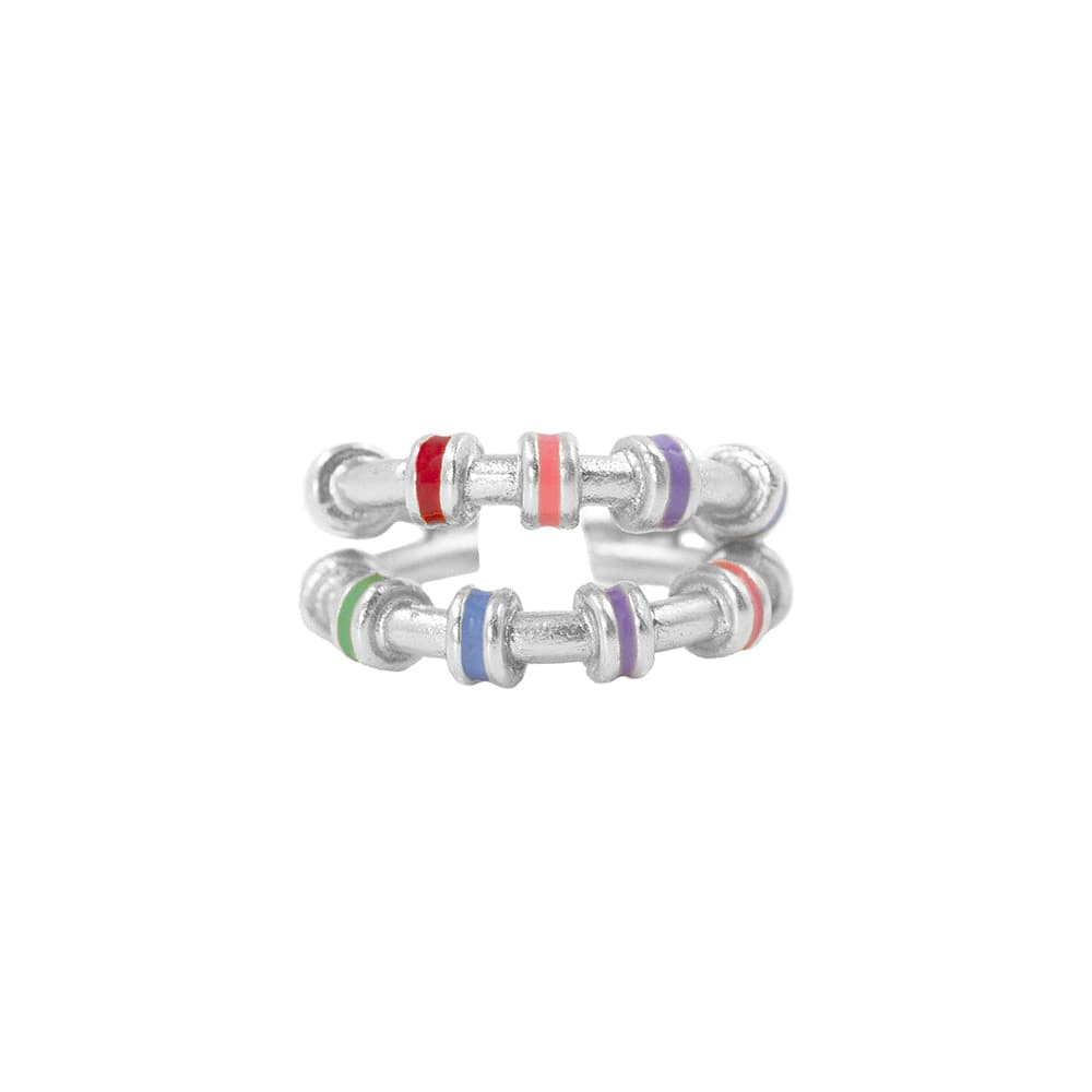 Anillo Hula Double Plata - imagen 1