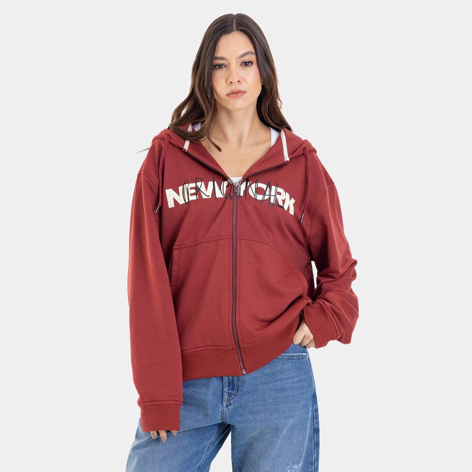 Zip Hoodie Regular Fit Red