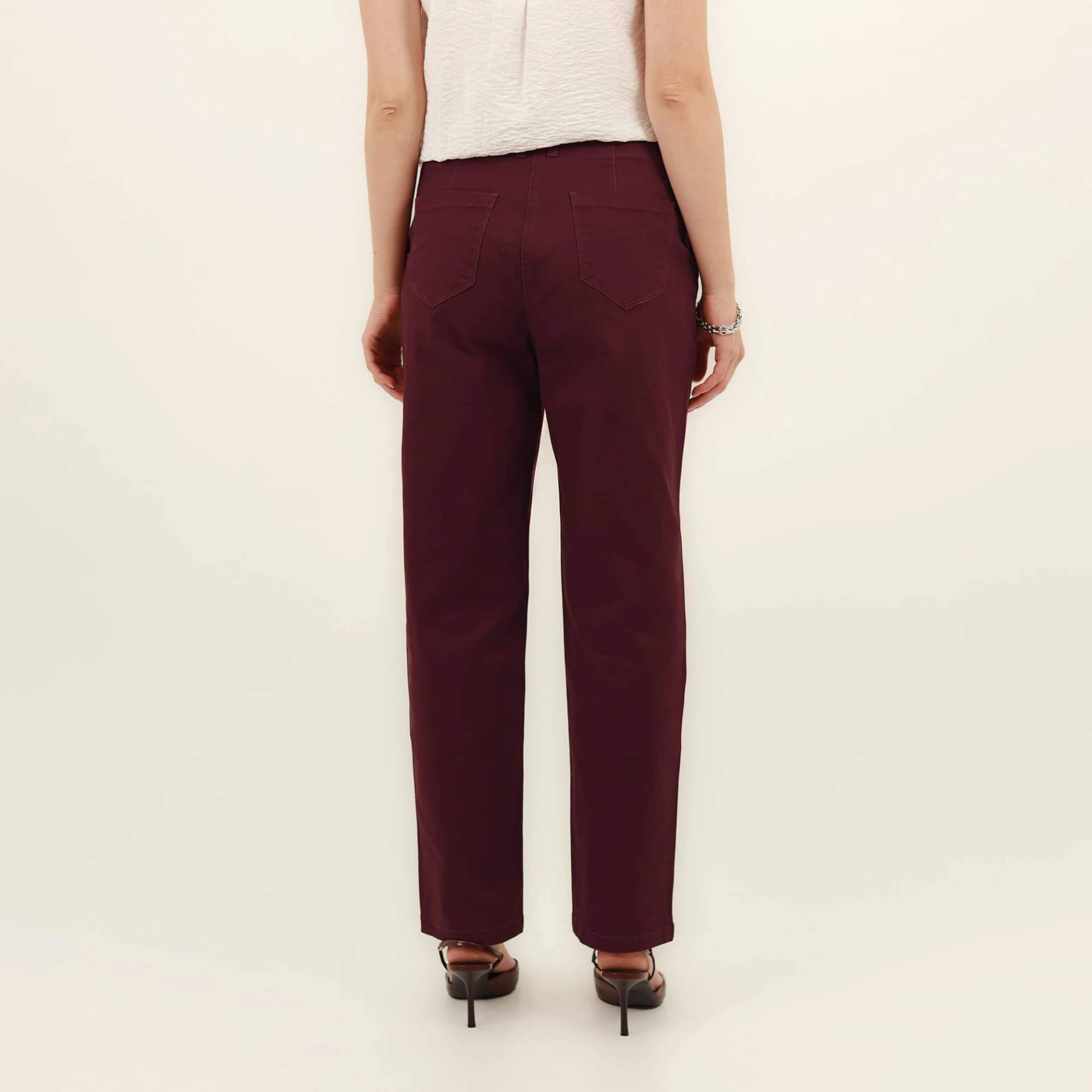 Pantalón baggy bota recta con prenses - imagen 3