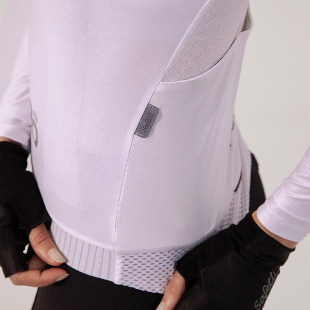 CAMISA CICLISMO MANGA LARGA ESSENTIAL WHITE PARA MUJER - imagen 4