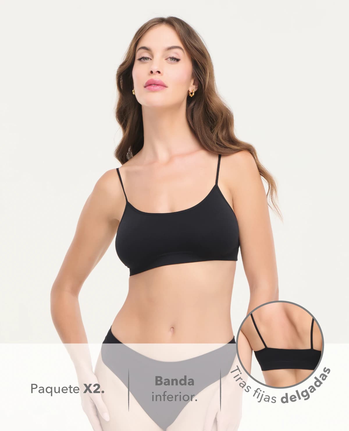 Top Seamless | Paquete X2 |Tiras Fijas - imagen 2