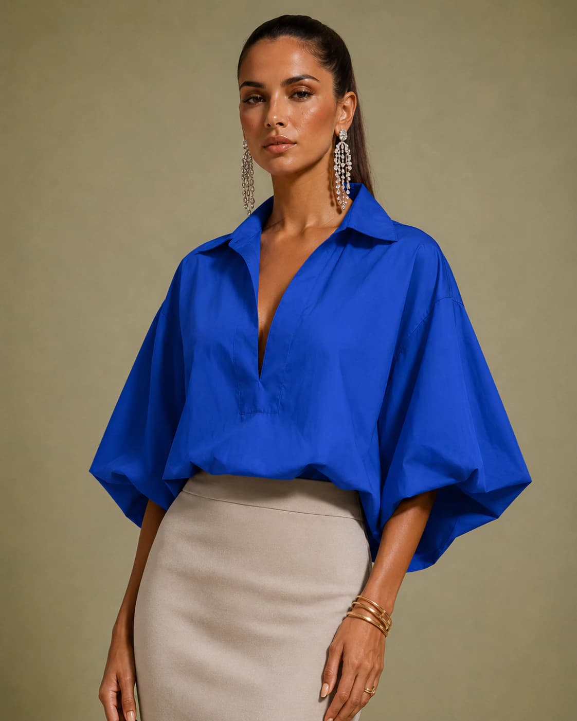 Blusa Popular Azul U - imagen 2