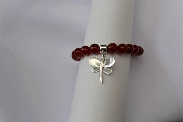 Pulsera cornalina dije libélula M - imagen 3