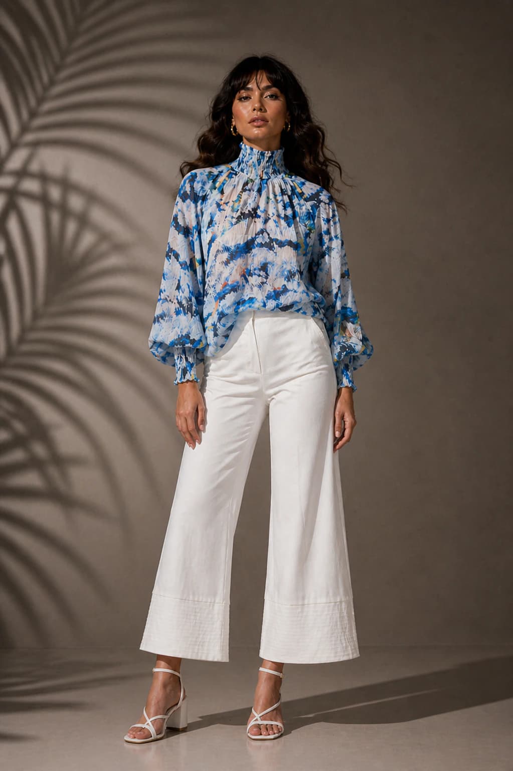 Blusa Brestel Plumas Azul - imagen 2