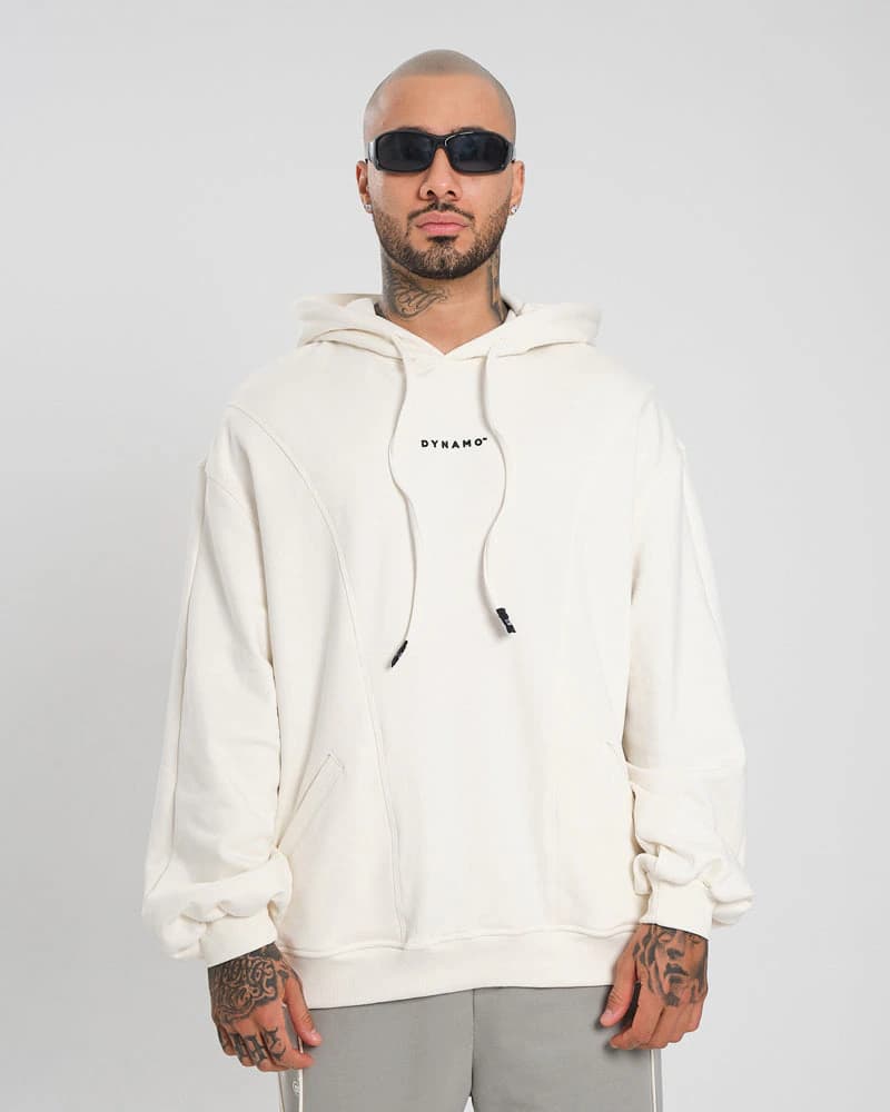 Hoodie Oversize Off White - imagen 1