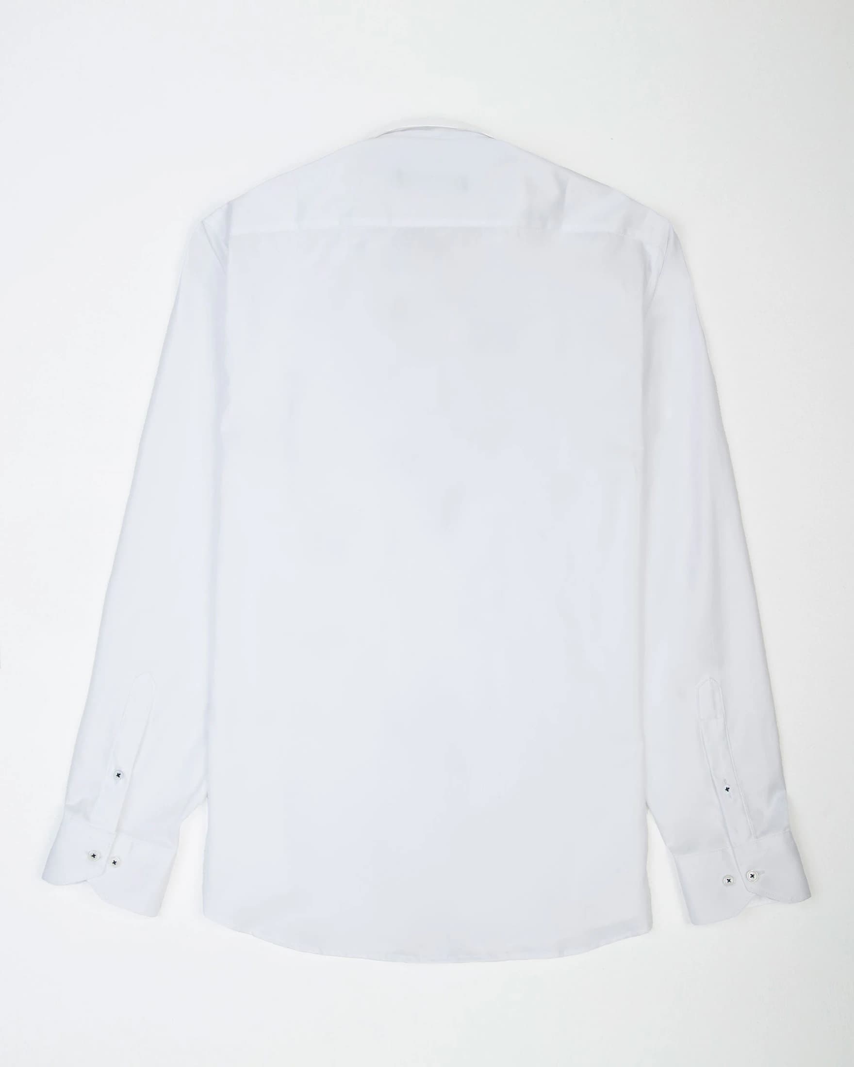 Camisa Sarga Hiladillo France Algodón Blanco - imagen 4
