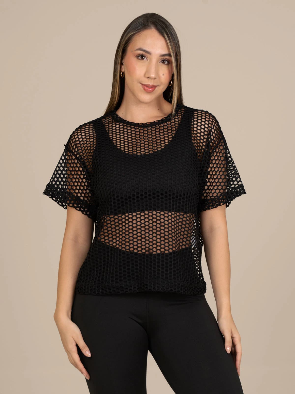 Camiseta tulum malla negra - imagen 1