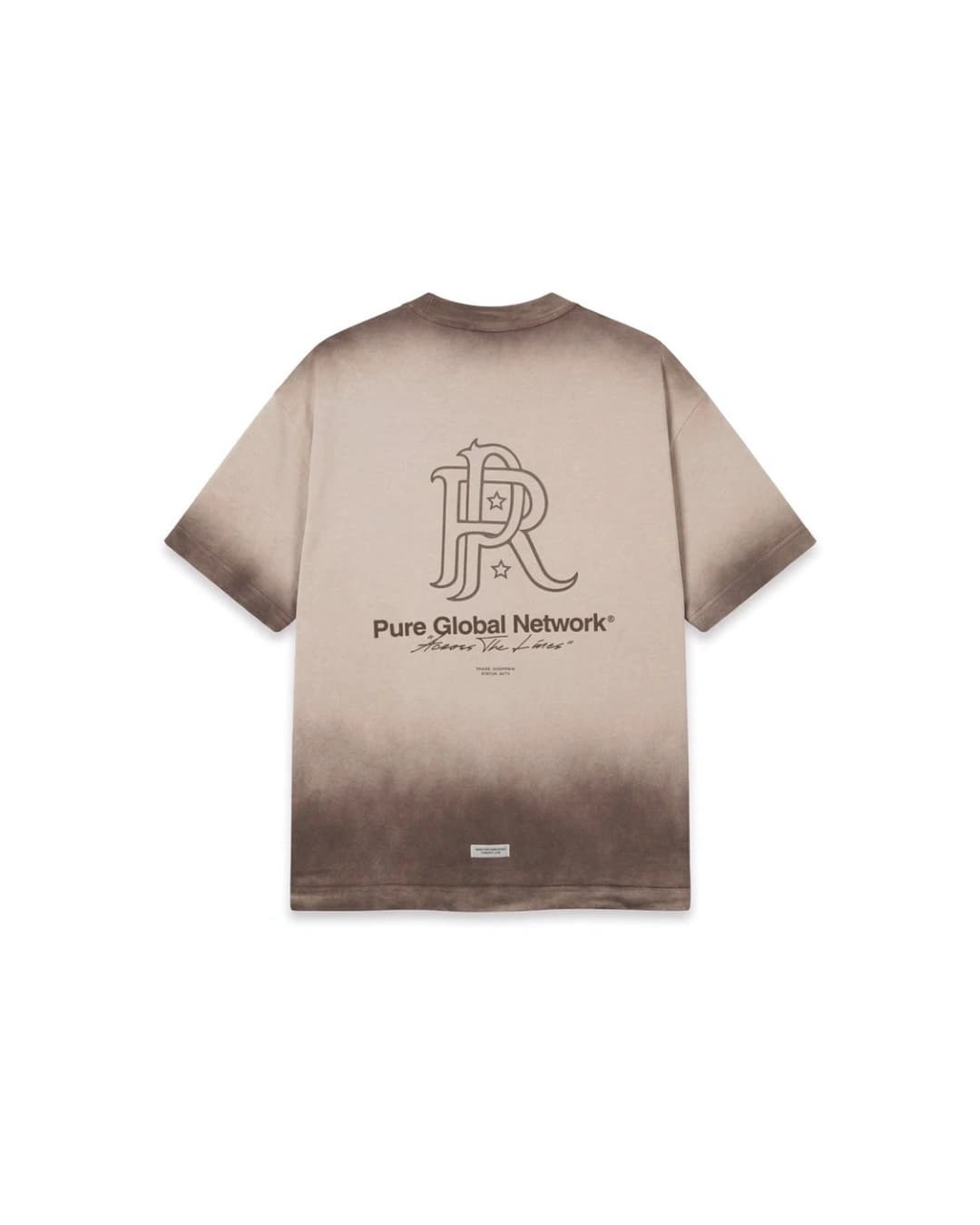 ACROSS THE LINES BROWN WASHED T-SHIRT - imagen 1