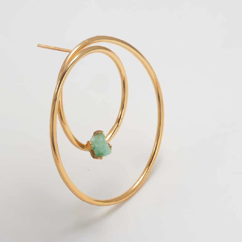 Aretes Topo Verde Profundo - imagen 3