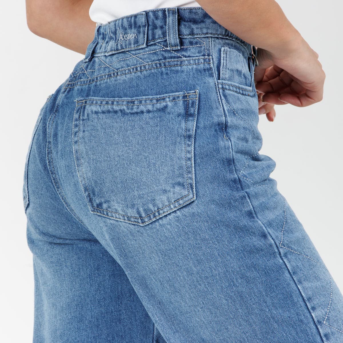 Jean Axspen Wide Leg Ax-2996 Rigido Brillos - imagen 3