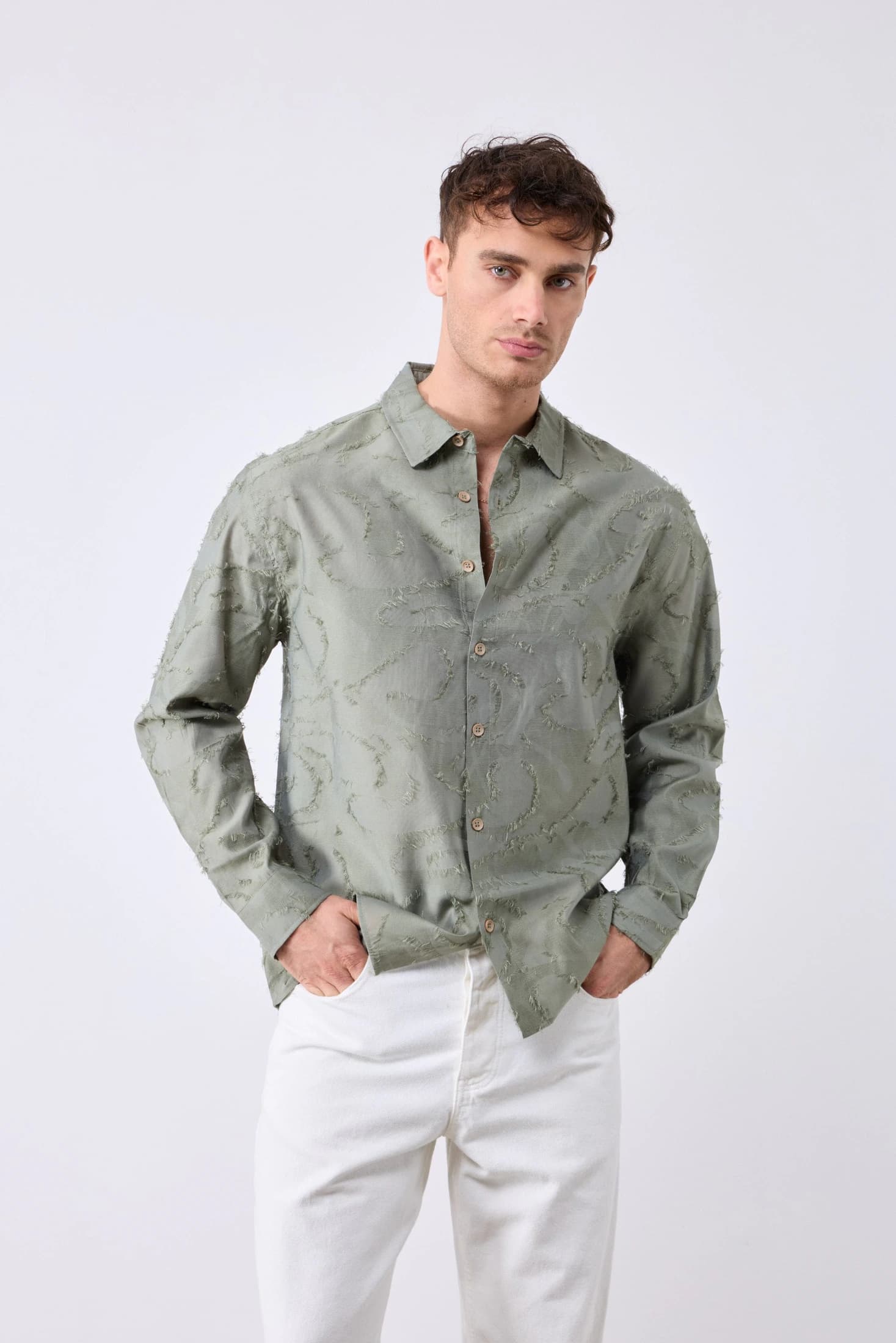 CAMISA LALELI OLIVA - imagen 3