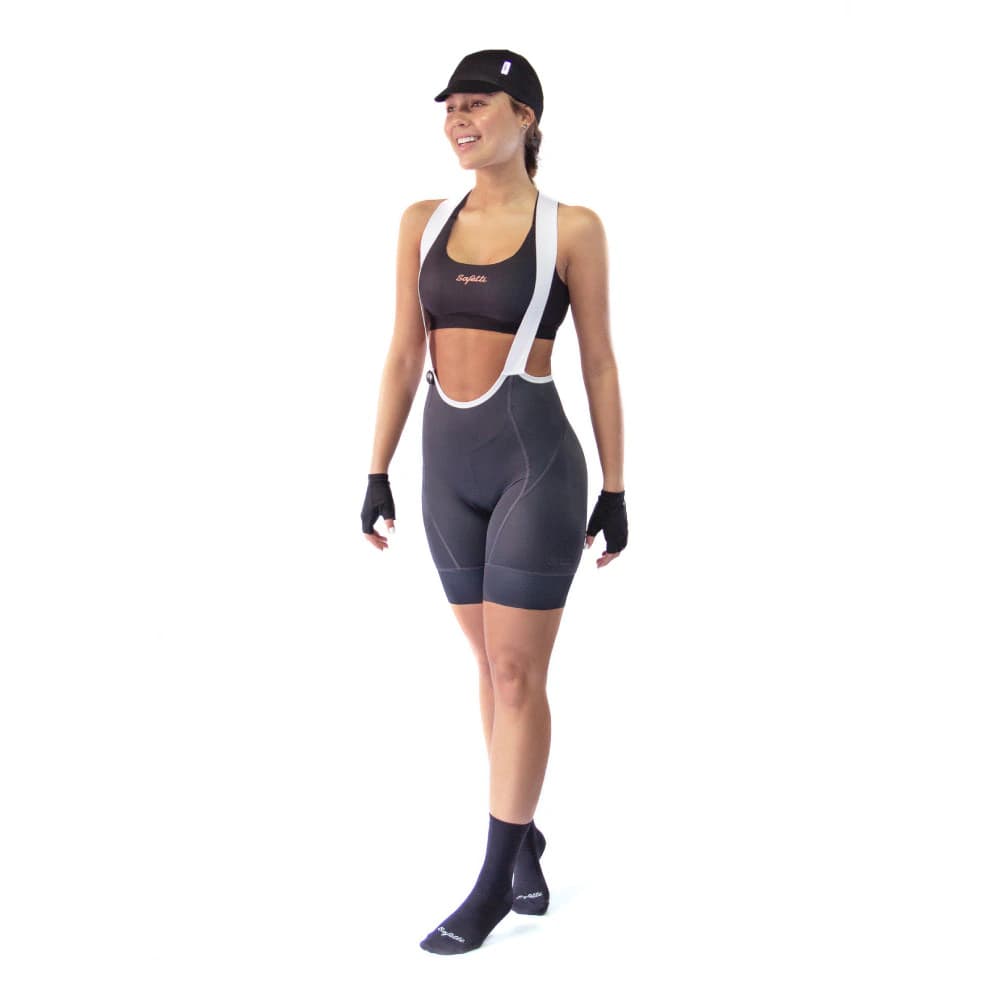 PANTALONETA CICLISMO CON CARGADERAS NÁPOLES PARA MUJER GRIS - imagen 1