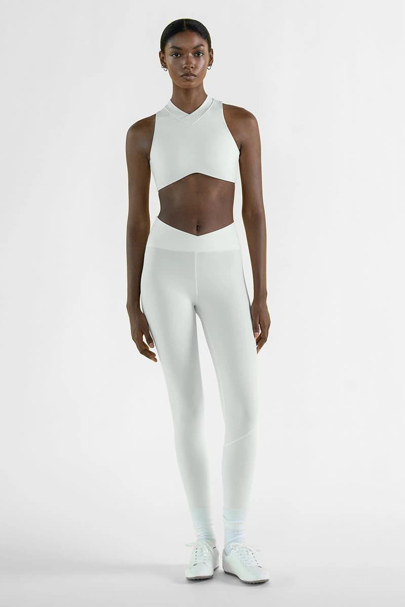CROSSED V LEGGINGS IN VANILLA ICE