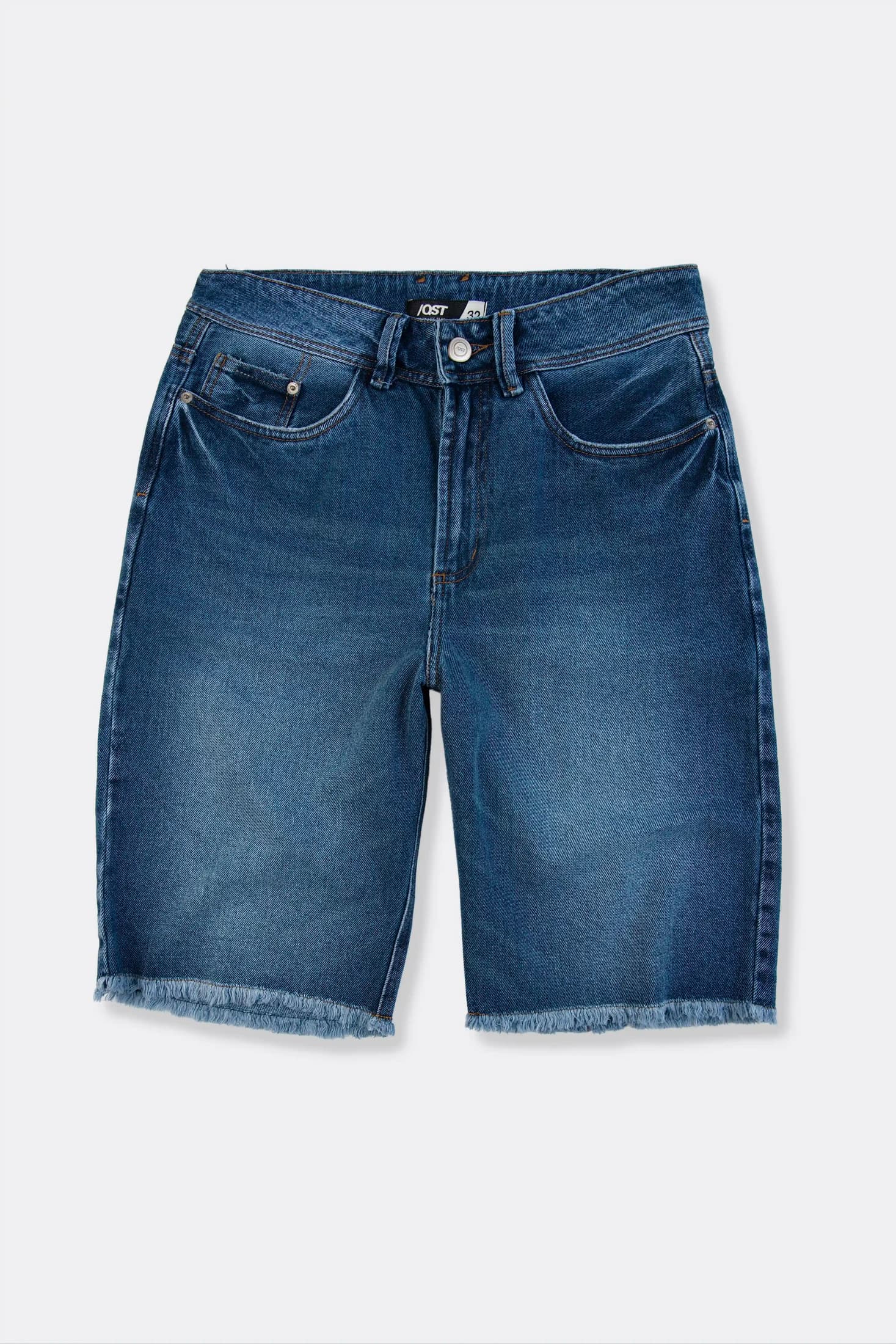 Bermuda Denim QST Raw Edge - Azul Medio - imagen 1