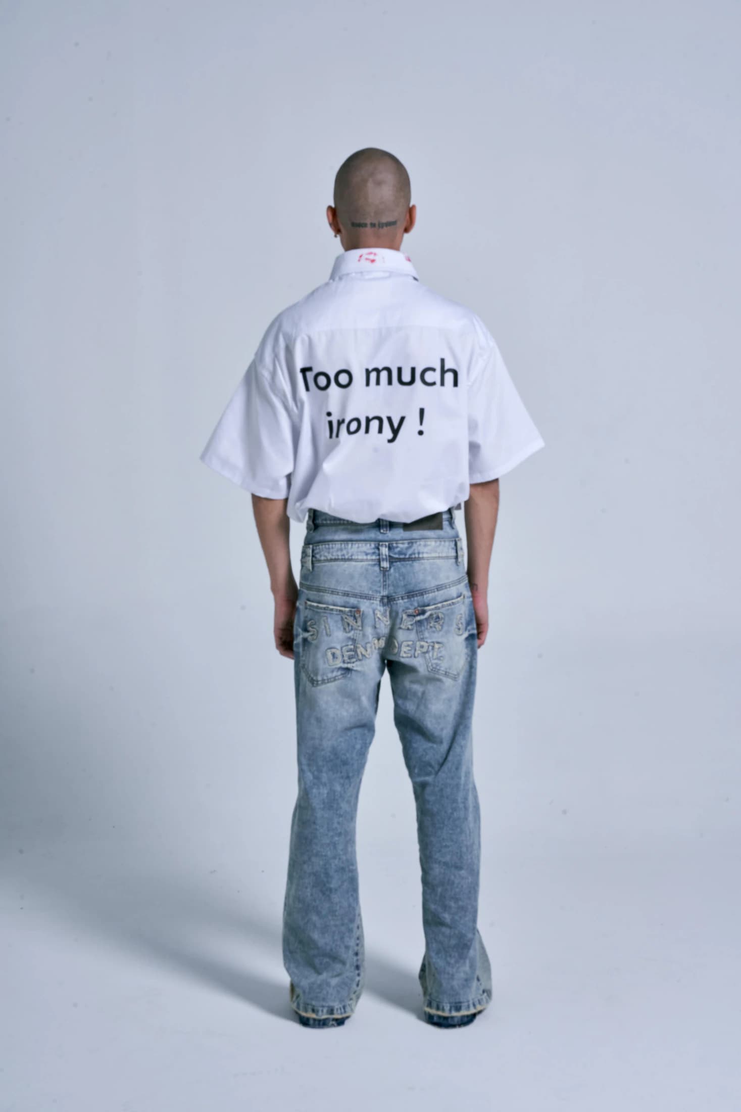 TOO MUCH IRONY! WHITE OVERSHIRT - imagen 9