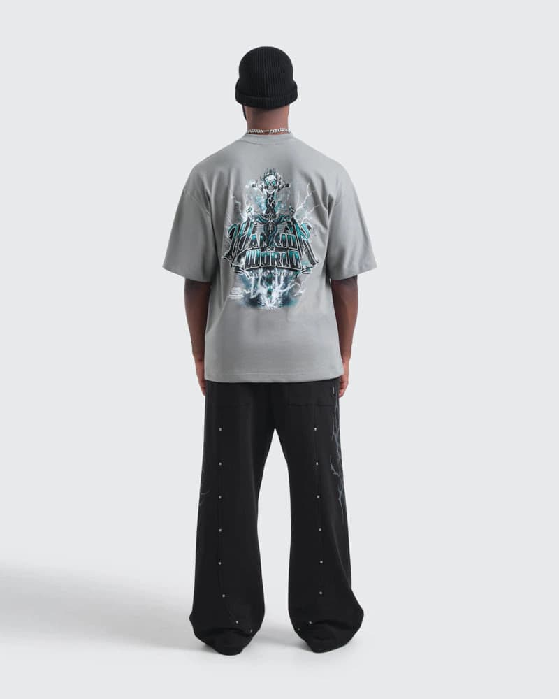 Camiseta Gris Oversize Warrior of World - imagen 7