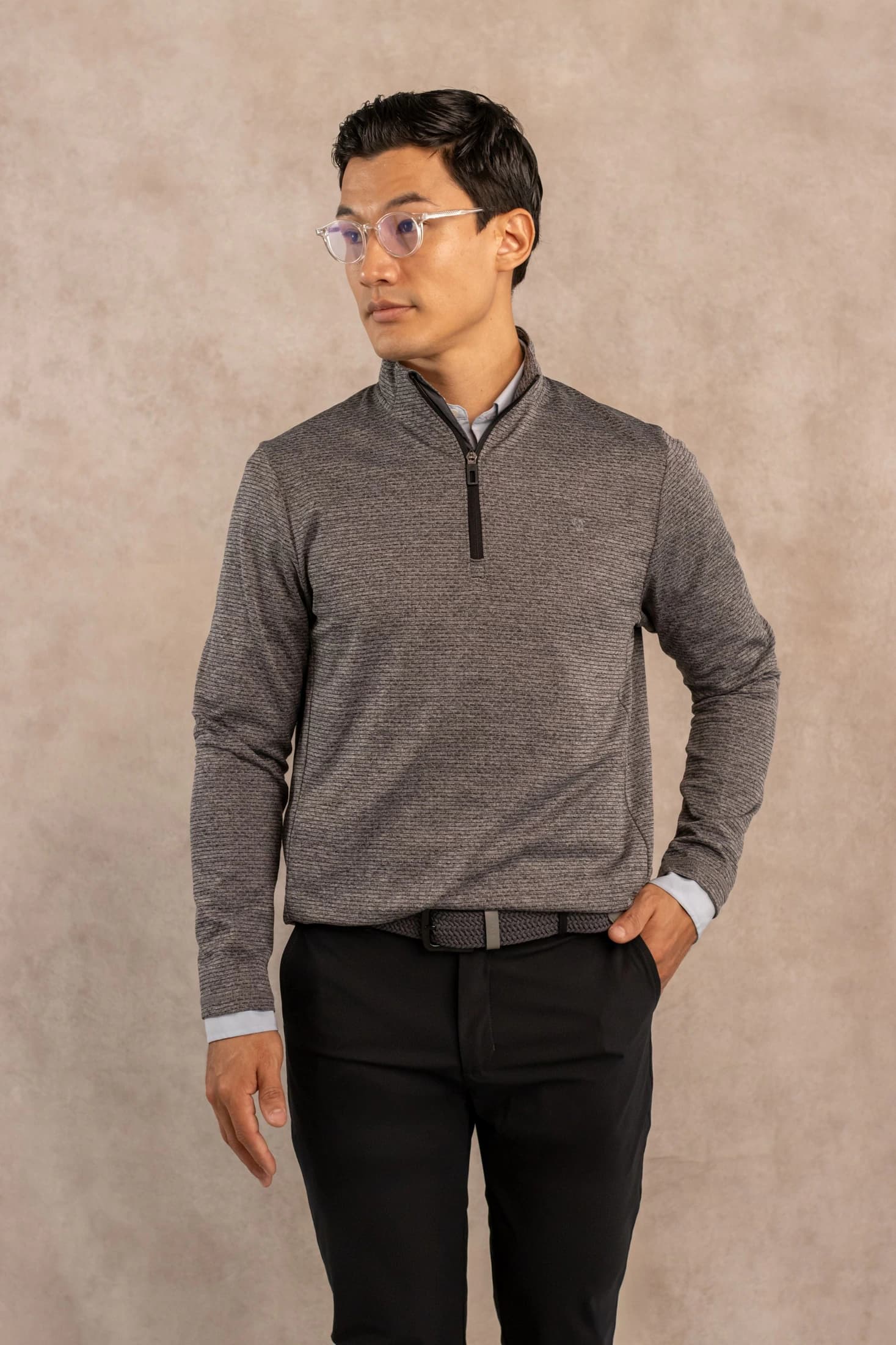Halfzip Performance Gris Oscuro - imagen 1