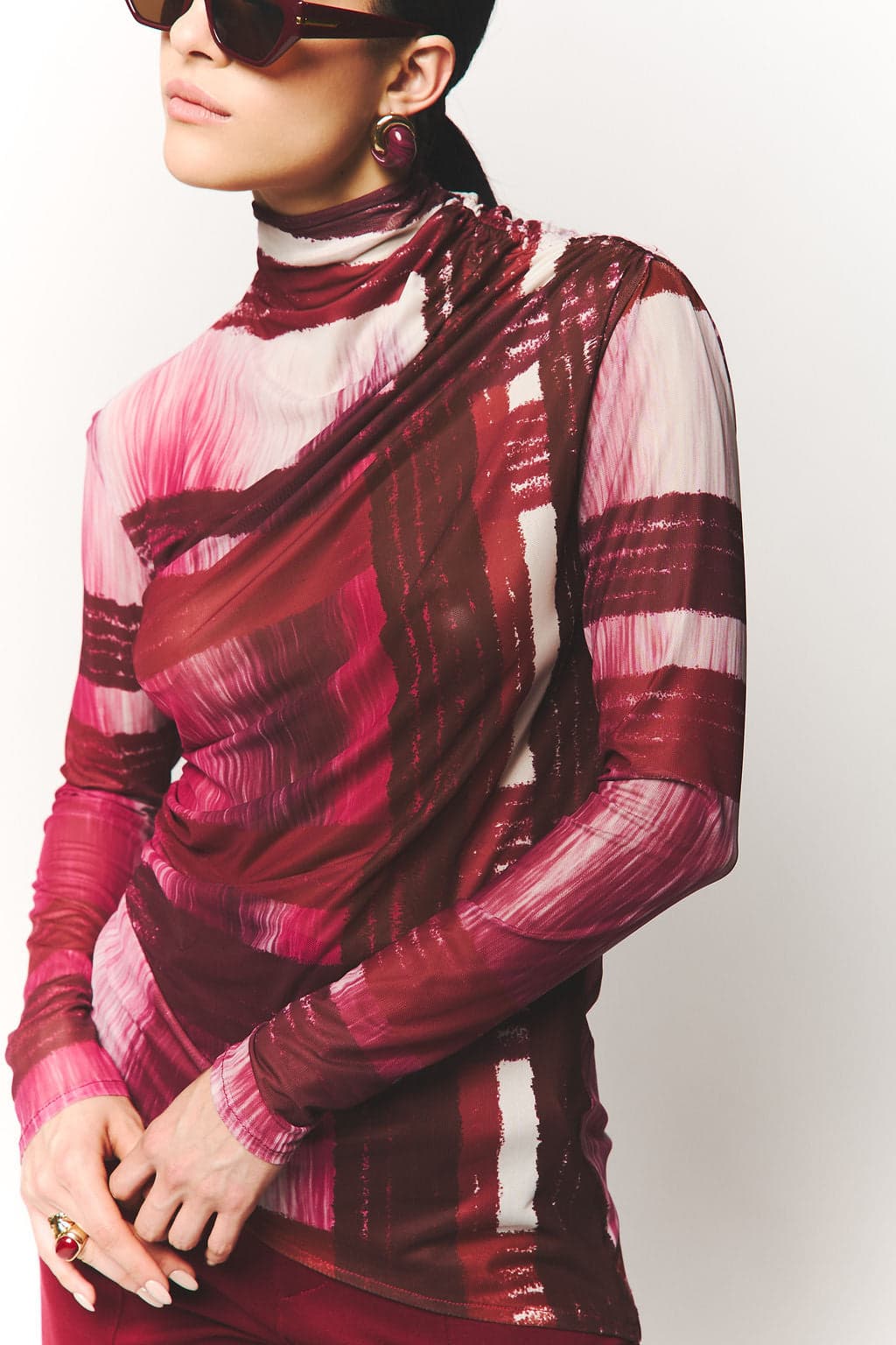 Top mesh Alpha Burgundy