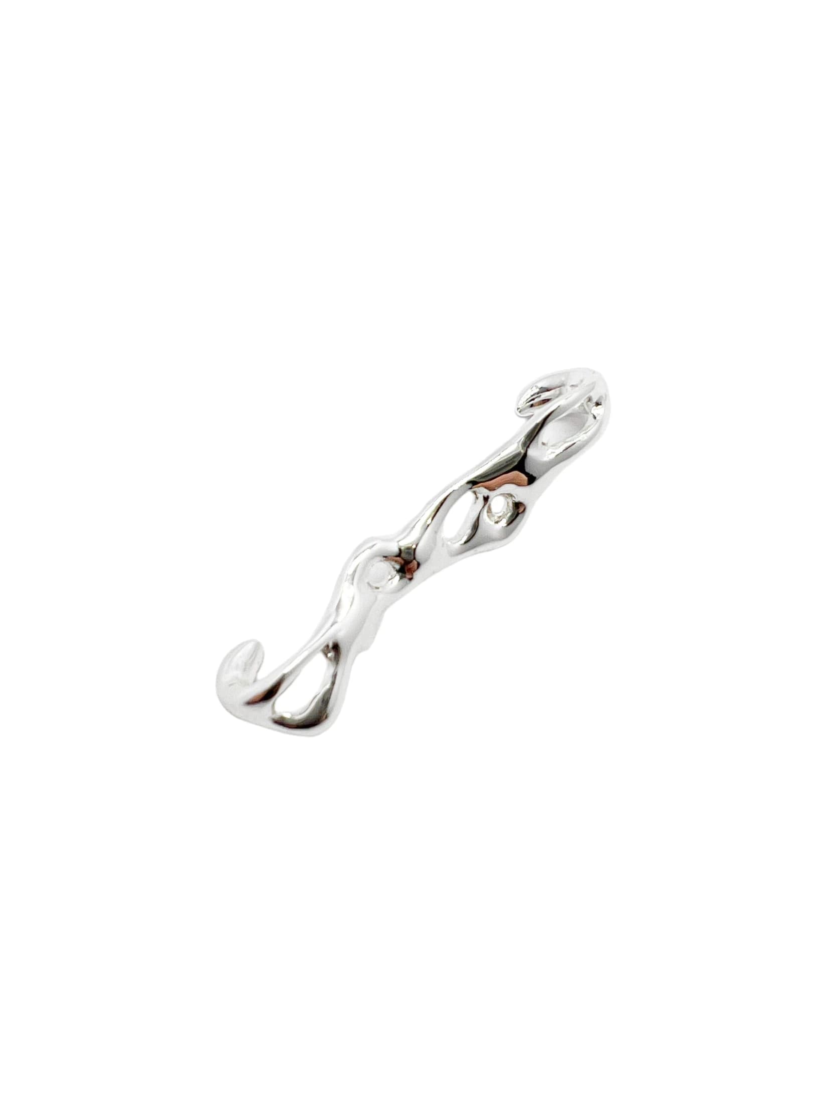 ear cuff irregular cosmic water silver - imagen 2