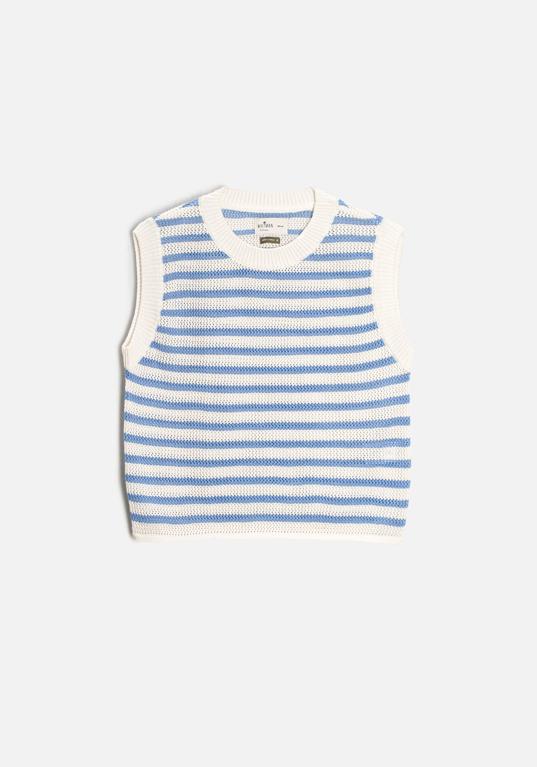 Camiseta M Serena Rayas Azul-Marfil - imagen 1