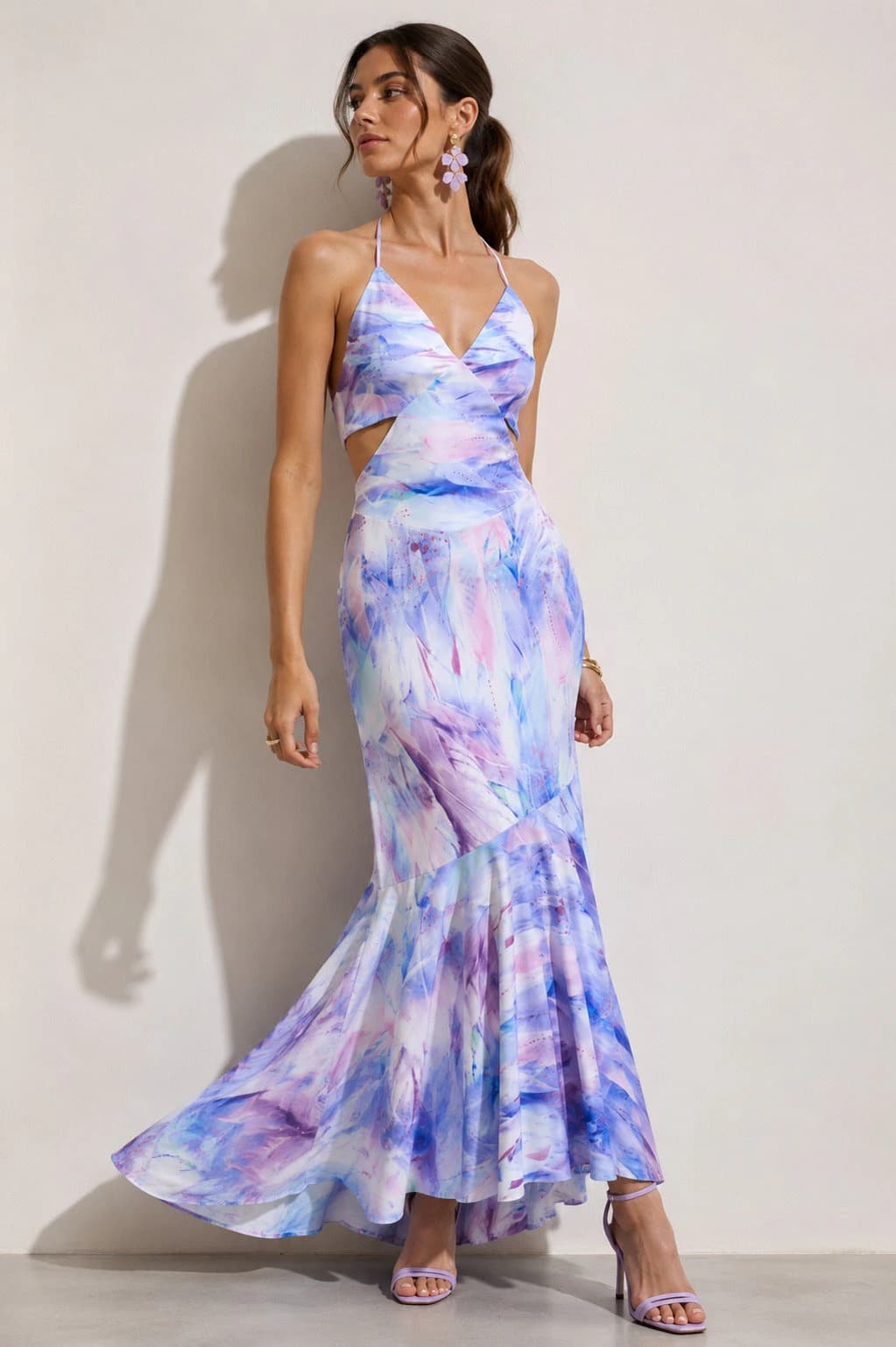 Vestido Oll Plumas Lila - imagen 1