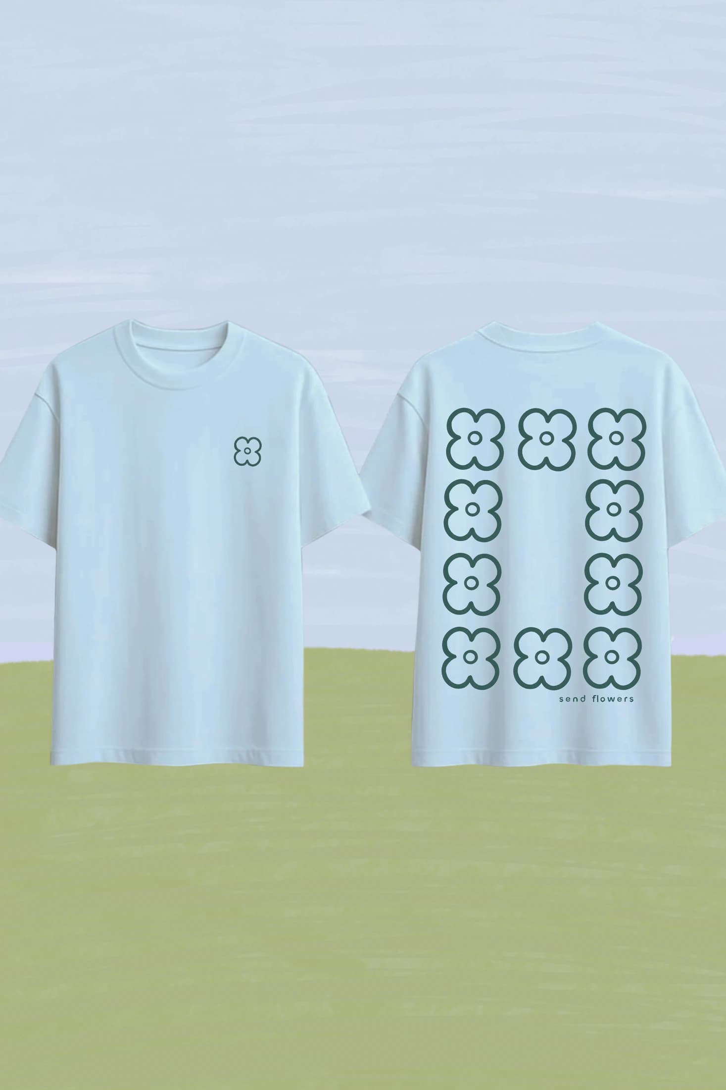 Camiseta Send Flowers Azul Bebe - imagen 1